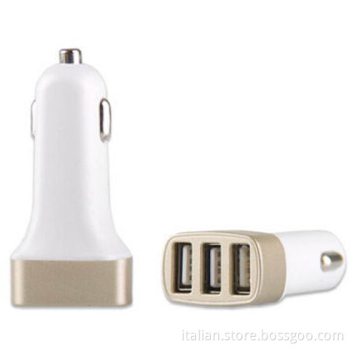 Newest style 3 USB port in-car charger for iPhone/all mobile phones